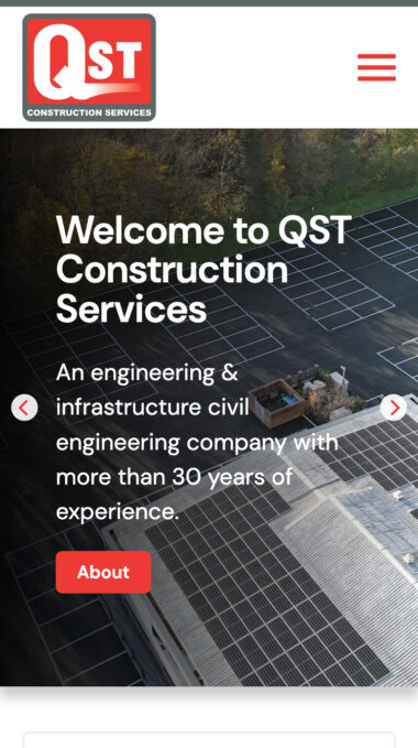 Civil Engineering Web Design for QST Ltd in Gosport, Hampshire