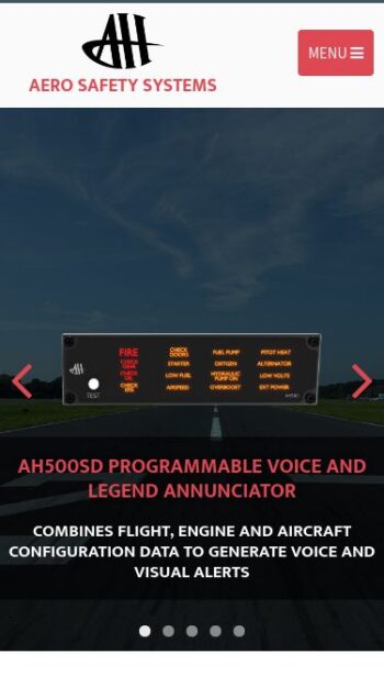 Aero Safety Website Design for Aero Safety Systems in Lee-on-the-Solent, Hampshire