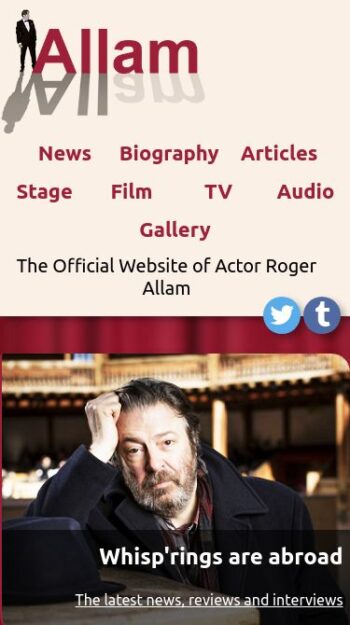Actor Website Design for All Allam in London, UK