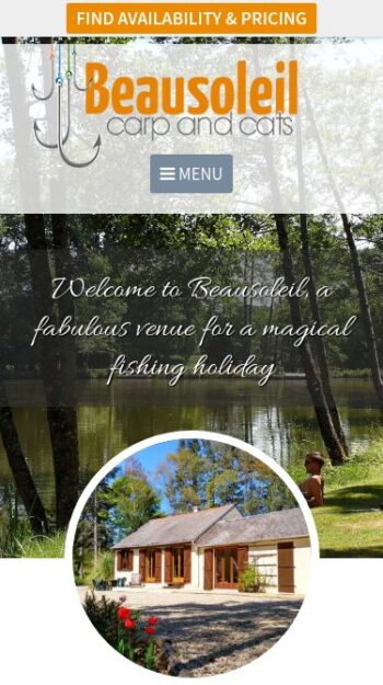 Carp Fishing Website Design for Beausoleil in Bretagne Region, France
