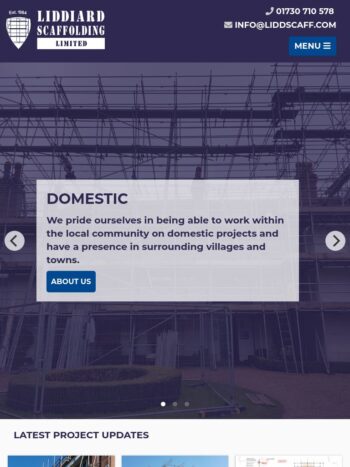 Scaffolding Website Design for Liddiard Scaffolding in Petersfield, Hampshire