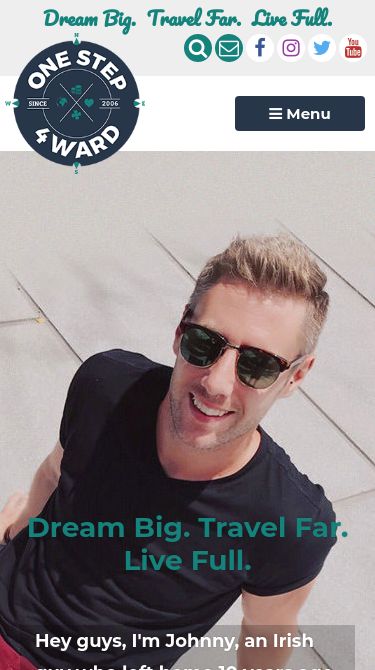 Travel & Lifestyle Blog Web Design for One Step 4Ward in Bangkok, Thailand