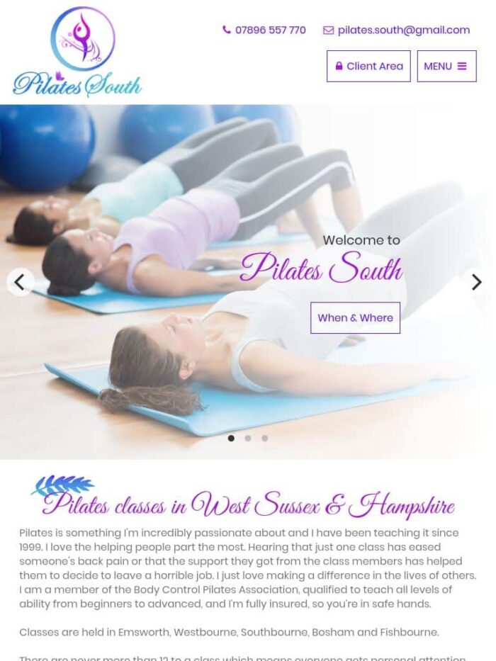 Pilates South Tablet