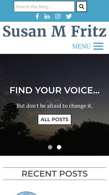 Travel & Lifestyle Blog Web Design for Susan M Fritz in Oregon, USA