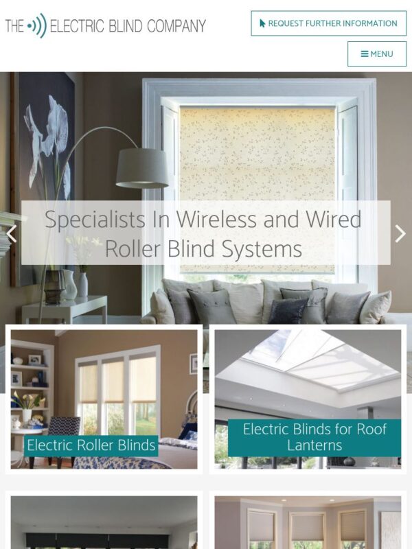 Electric Blind Web Design for The Electric Blind Company in Southampton, Hampshire