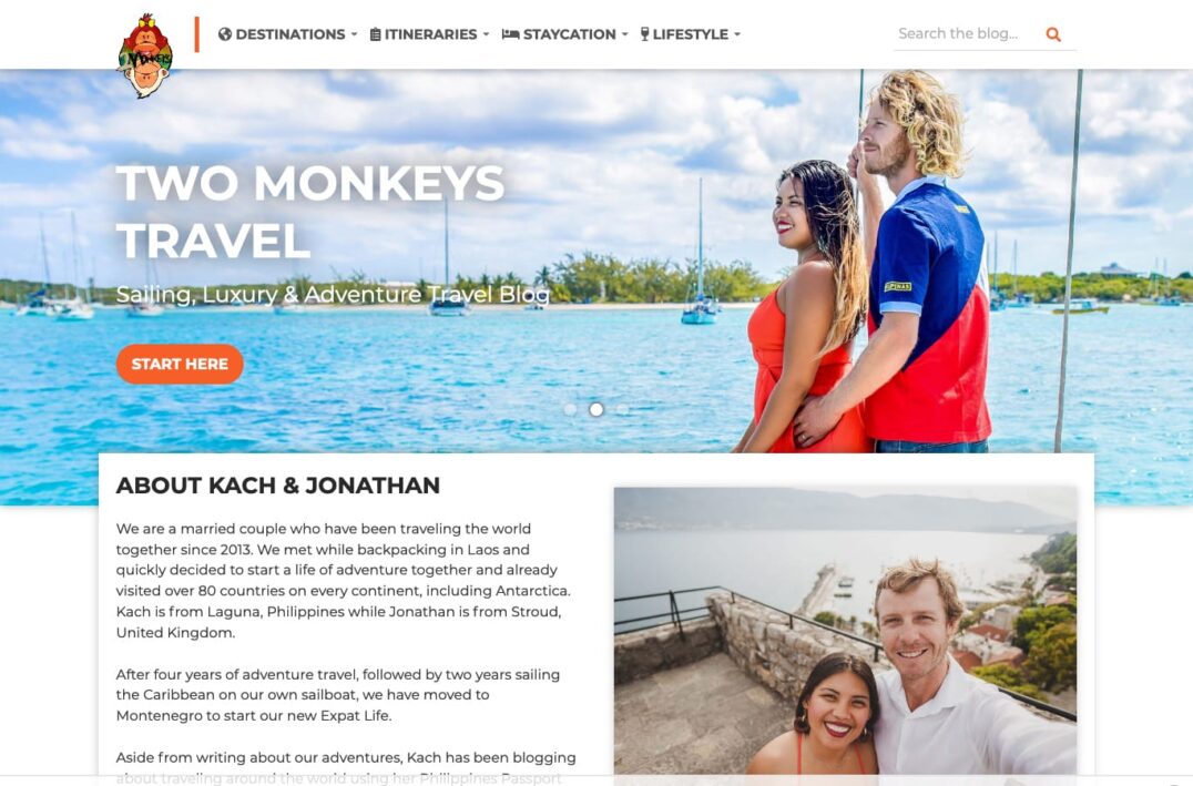 Two Monkeys Travel Desktop