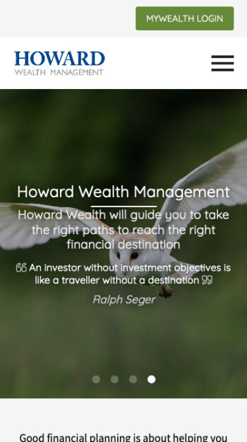 Wealth Management Website Design for Howard Wealth Management in Fareham, Hampshire
