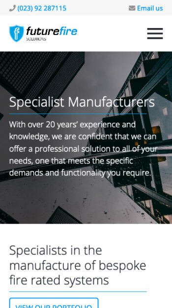 Fire Safety Website Design for Future Fire Solutions in Havant, Hampshire