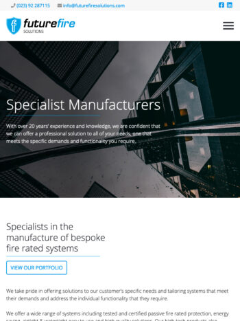 Fire Safety Website Design for Future Fire Solutions in Havant, Hampshire