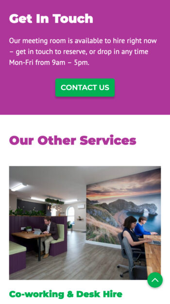 Serviced Office Website Design for Purple Office in Dorchester, Dorset