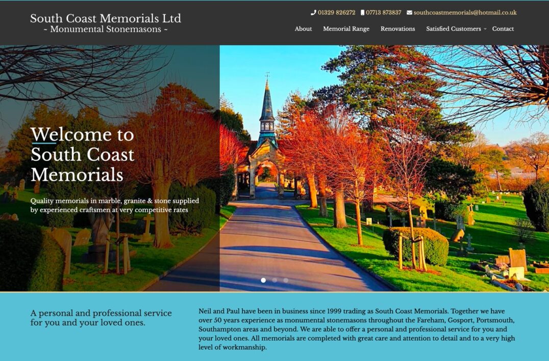 South Coast Memorials Desktop