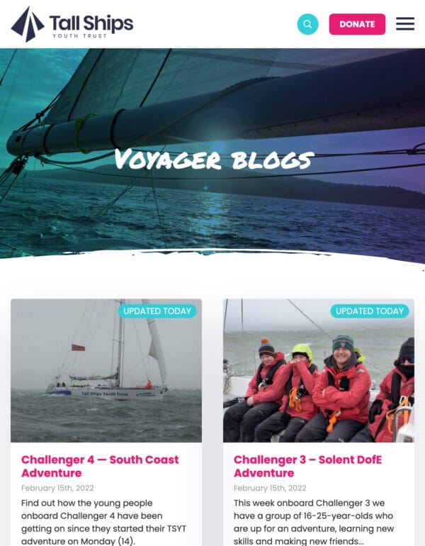 Tall Ships Youth Trust Tablet Preview