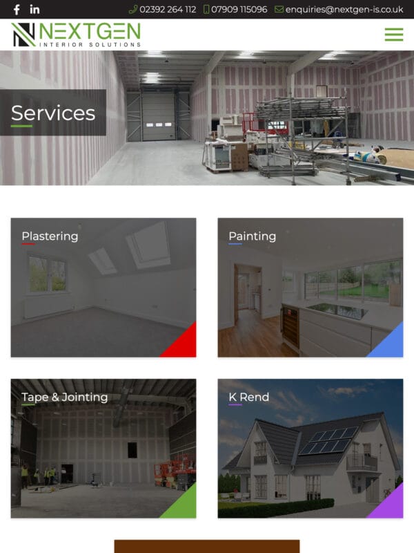Nextgen Interior Solutions Tablet Preview