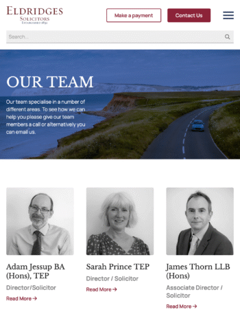 Solicitors Website Design for Eldridges in Newport, Isle of Wight