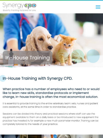 Anaesthesia Training Website Design for Synergy CPD in Lymington, Hampshire