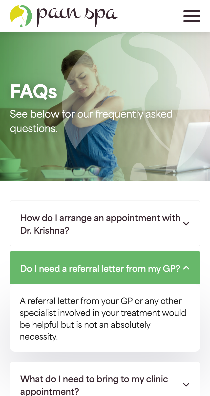 pain spa mobile screenshot 3