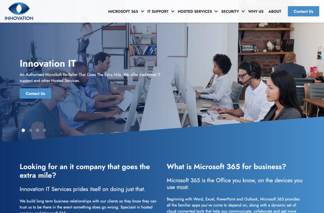 Microsoft Re-Seller Web Design for Innovation IT in Waterlooville, Hampshire