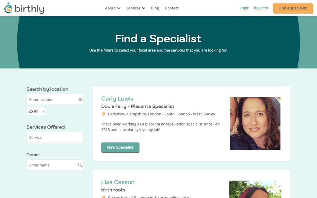 birthly desktop screenshot 2