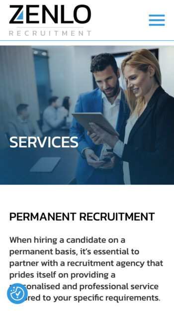 Property & Construction Recruitment Website Design for Zenlo Recruitment in Southampton, Hampshire