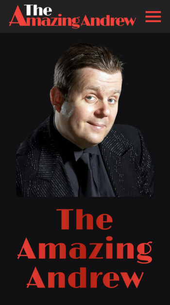Magician Website Design for The Amazing Andrew in Gosport, Hampshire
