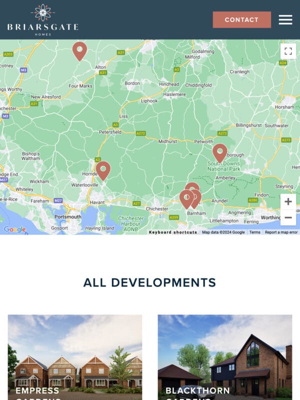 Briarsgate Homes Tablet Preview