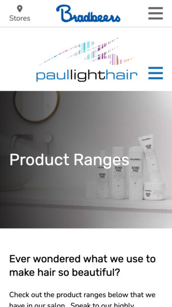 Hair Salon Website Design for Paul Light Hair in Romsey, Hampshire
