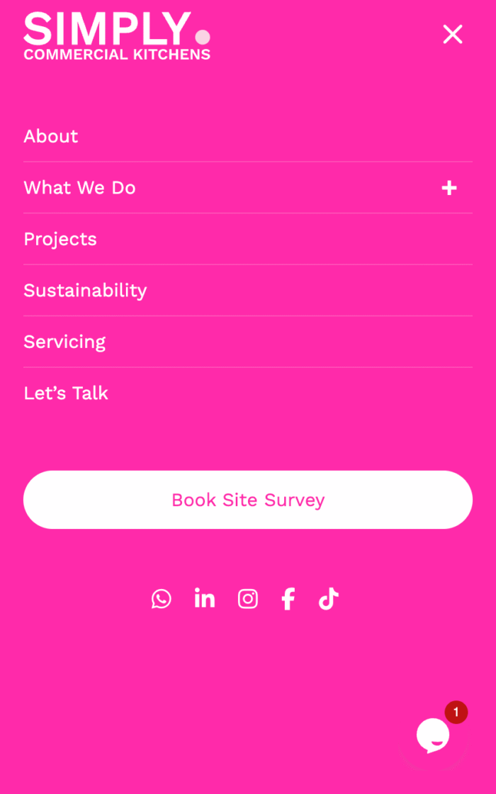 simply commercial kitchens screenshot