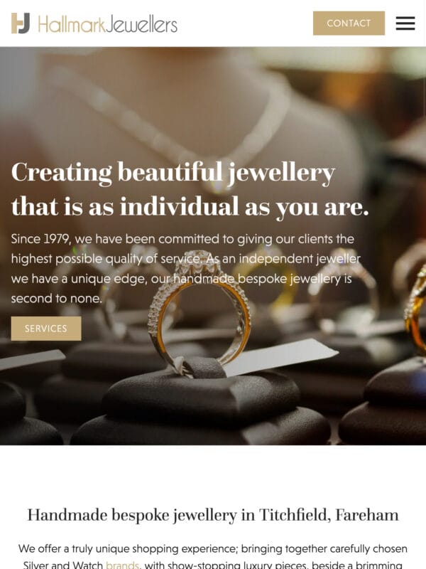 Hallmark Jewellers Tablet Preview
