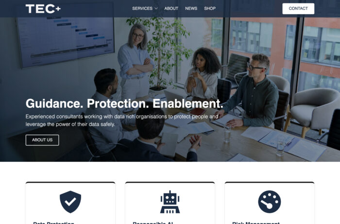Data Consultancy Website Design for TEC+ in Pinner, Middlesex