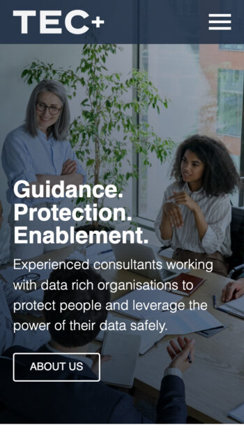 Data Consultancy Website Design for TEC+ in Pinner, Middlesex