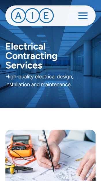 Electrical Services Website Design for AIE Electrical in Gosport, Hampshire