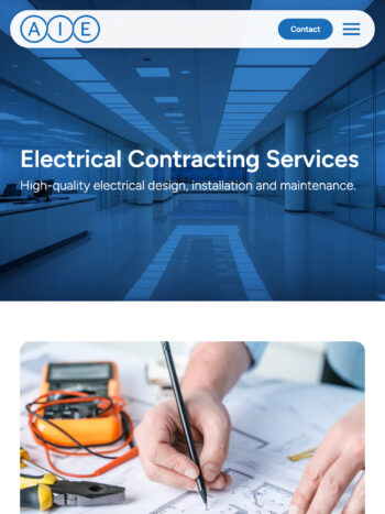 Electrical Services Website Design for AIE Electrical in Gosport, Hampshire