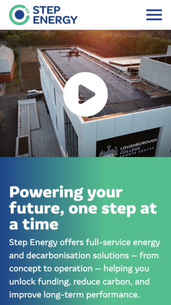 Decarbonisation Specialist Website Design for Step Energy in Chanders Ford, Hampshire