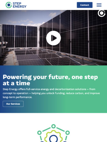 Decarbonisation Specialist Website Design for Step Energy in Chanders Ford, Hampshire