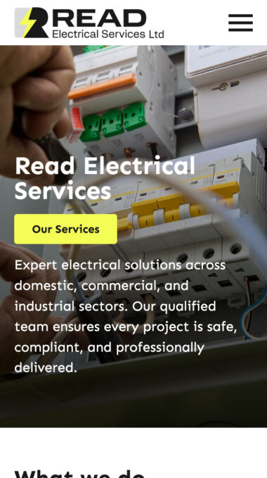 Domestic & Commercial Electricians Web Design for Read Electrical Services in Lee on Solent, Hampshire