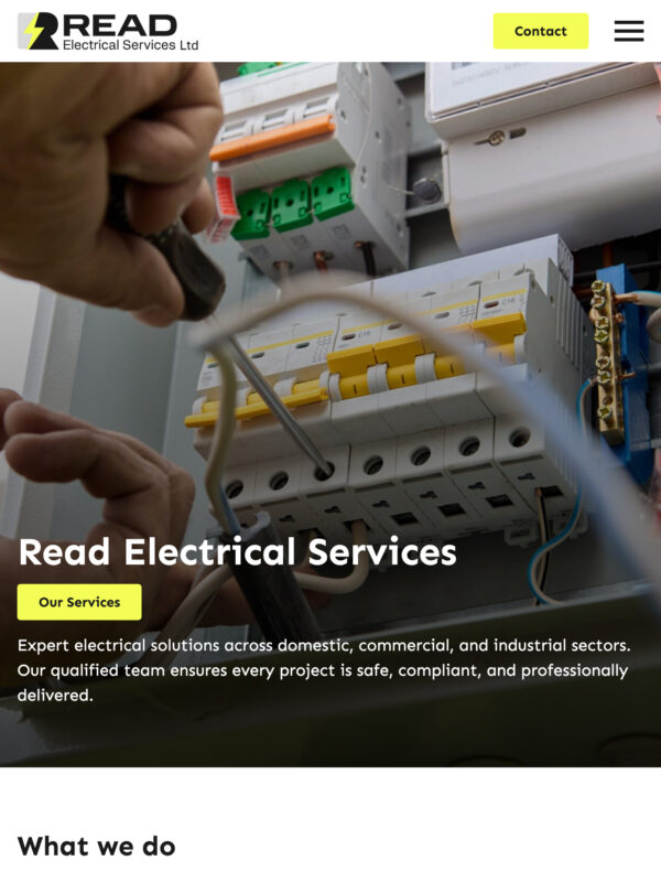 Domestic & Commercial Electricians Web Design for Read Electrical Services in Lee on Solent, Hampshire