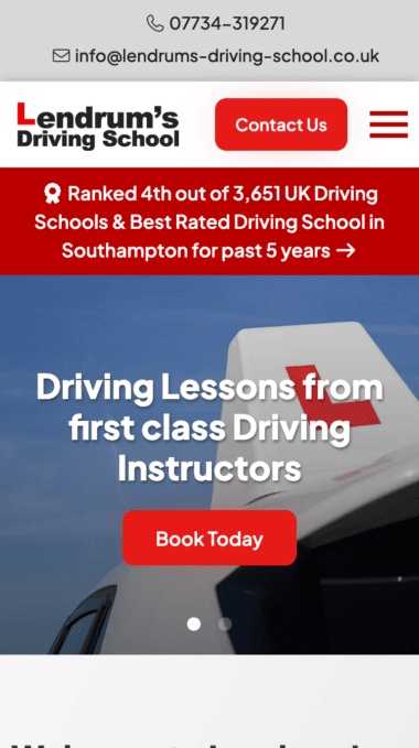 Lendrum’s Driving School Mobile Preview