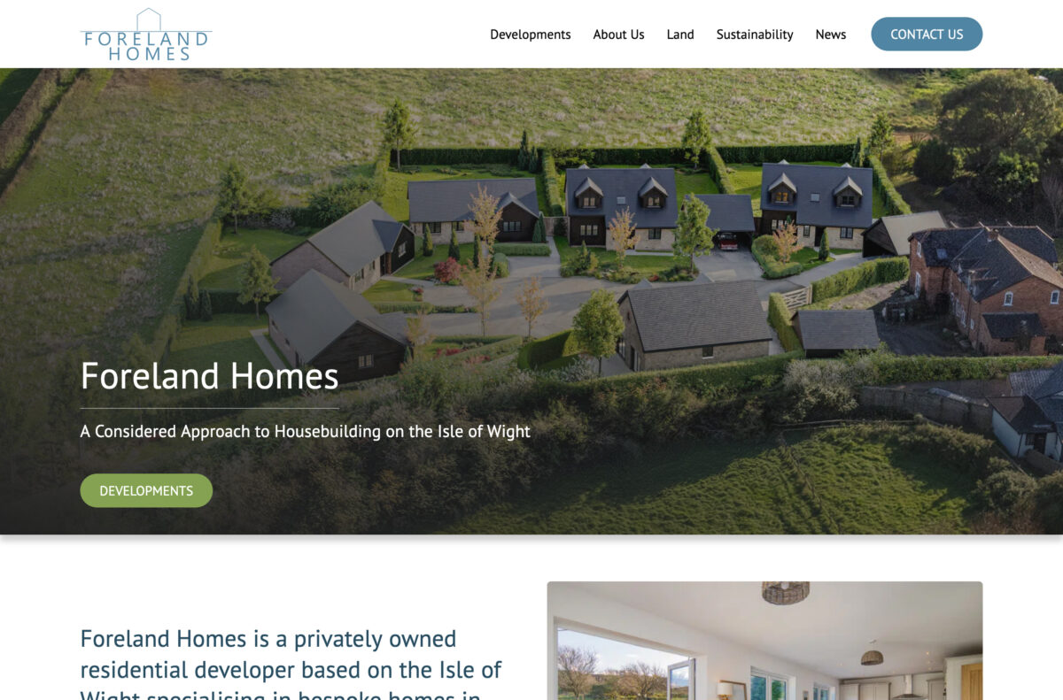 Foreland Homes Desktop