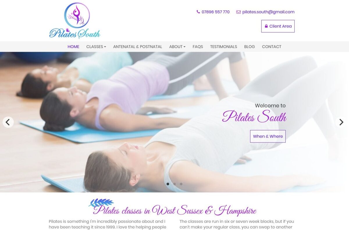 Pilates South Desktop
