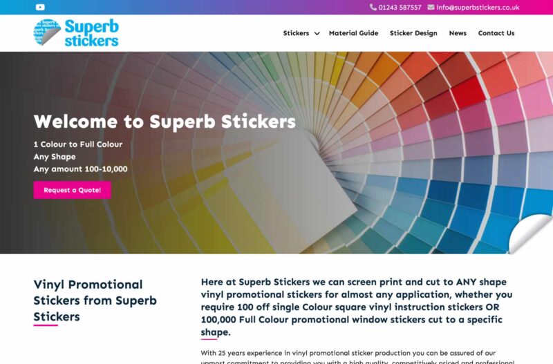 Superb Stickers Website Design | Eldo