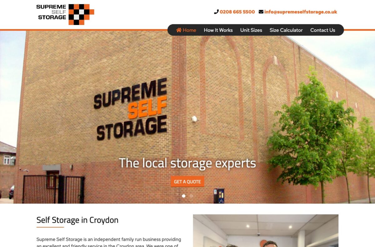 Supreme Self Storage Desktop