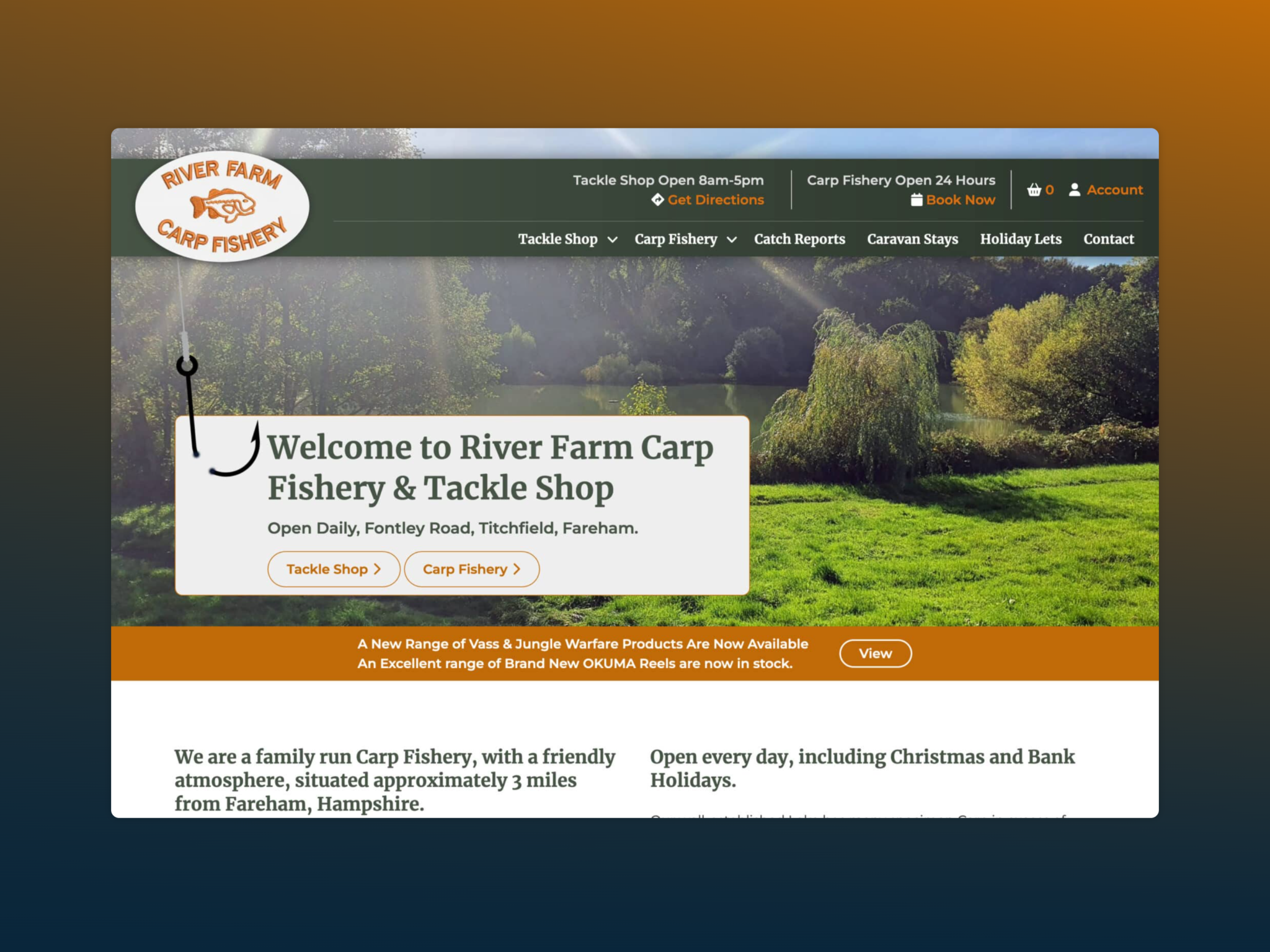 river farm carp fishery featured
