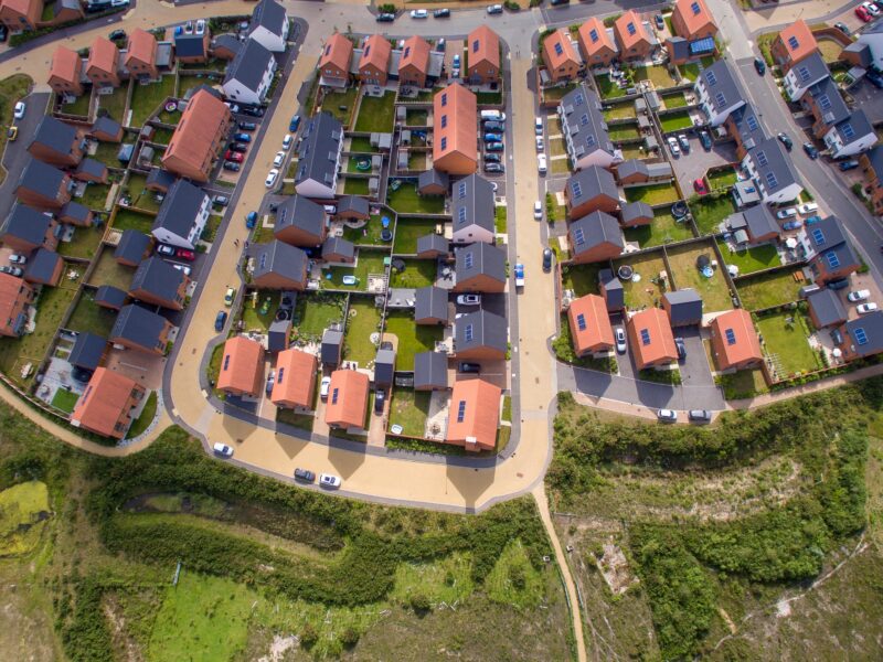 Drone,Of,New,Build,Housing,Estate